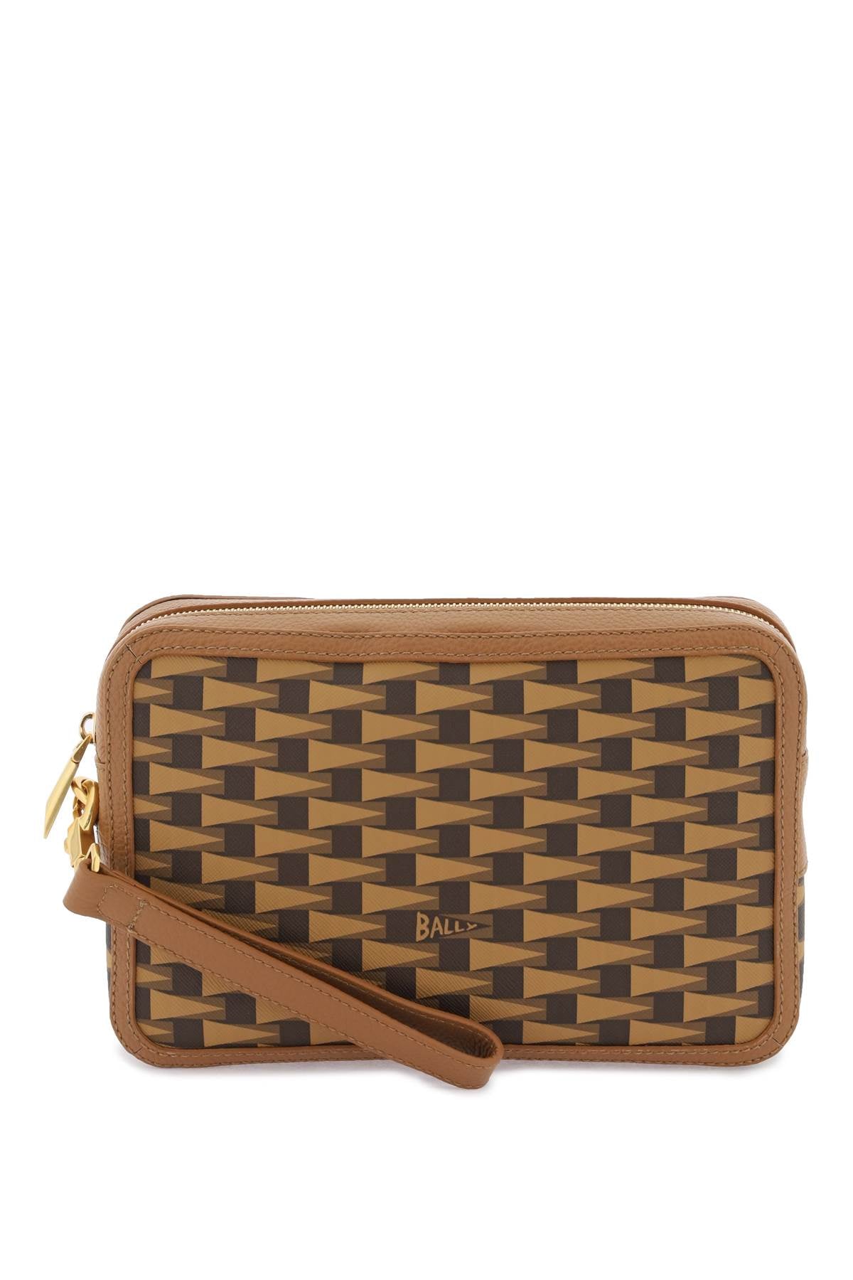 Bally Pennant Clutch   Brown