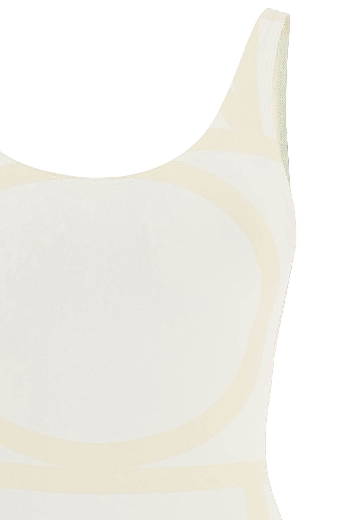 Toteme One Piece Monogram Swimsuit   White