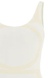 Toteme One Piece Monogram Swimsuit   White