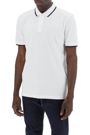 Boss Polo Shirt With Contrasting Edges   White