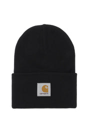 Carhartt Wip Beanie Hat With Logo Patch   Black