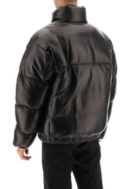 Alexander Mcqueen Quilted Leather Puffer Jacket   Black