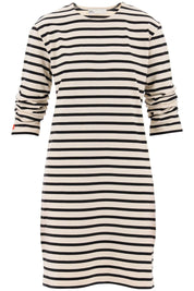 Tory Burch Replace With Double Quotestriped Cotton Dress With Eight   White