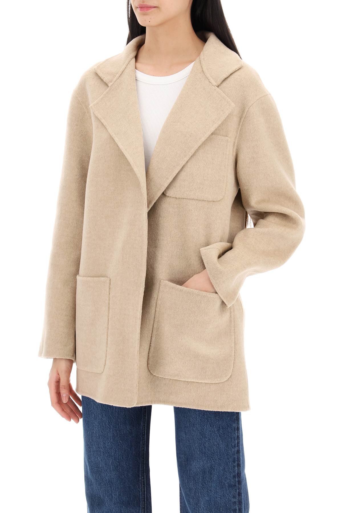 Toteme Double Faced Wool Jacket   Beige