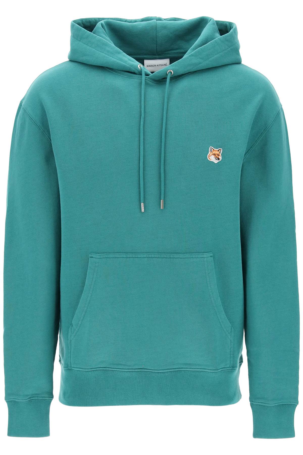 Maison Kitsune Fox Head Hooded Sweatshirt   Green