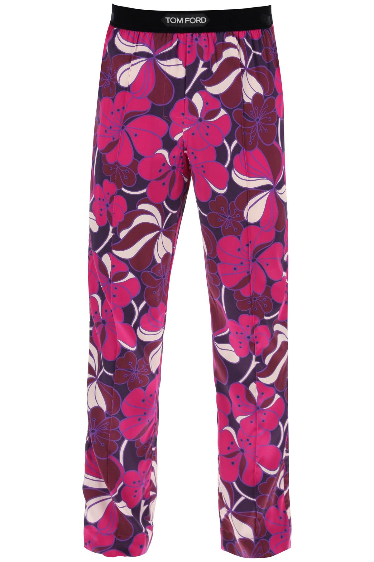 Tom Ford Pajama Pants In Floral Silk   Purple