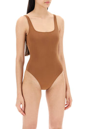 Lido Full Body Metallic Lycra Swims   Brown