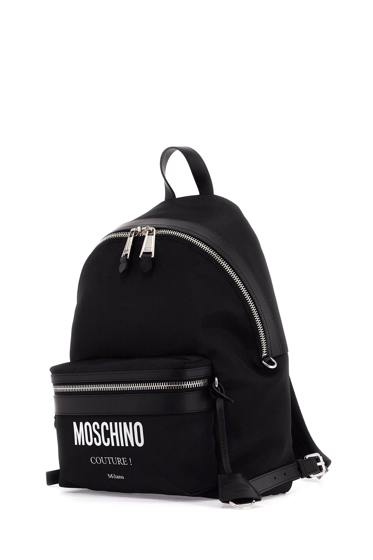 Moschino Nylon Backpack For Everyday   Black