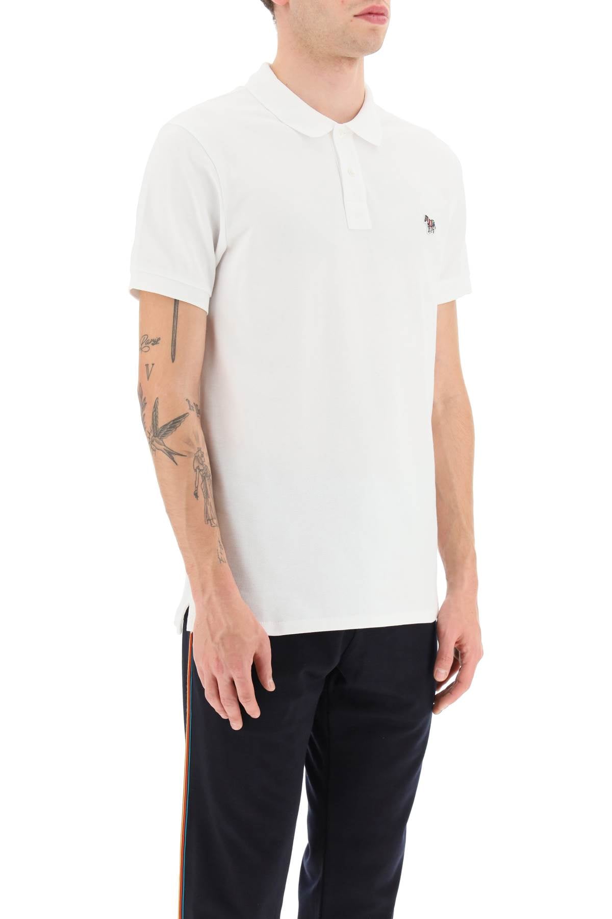 Ps Paul Smith Organic Cotton Slim Fit Polo Shirt   White