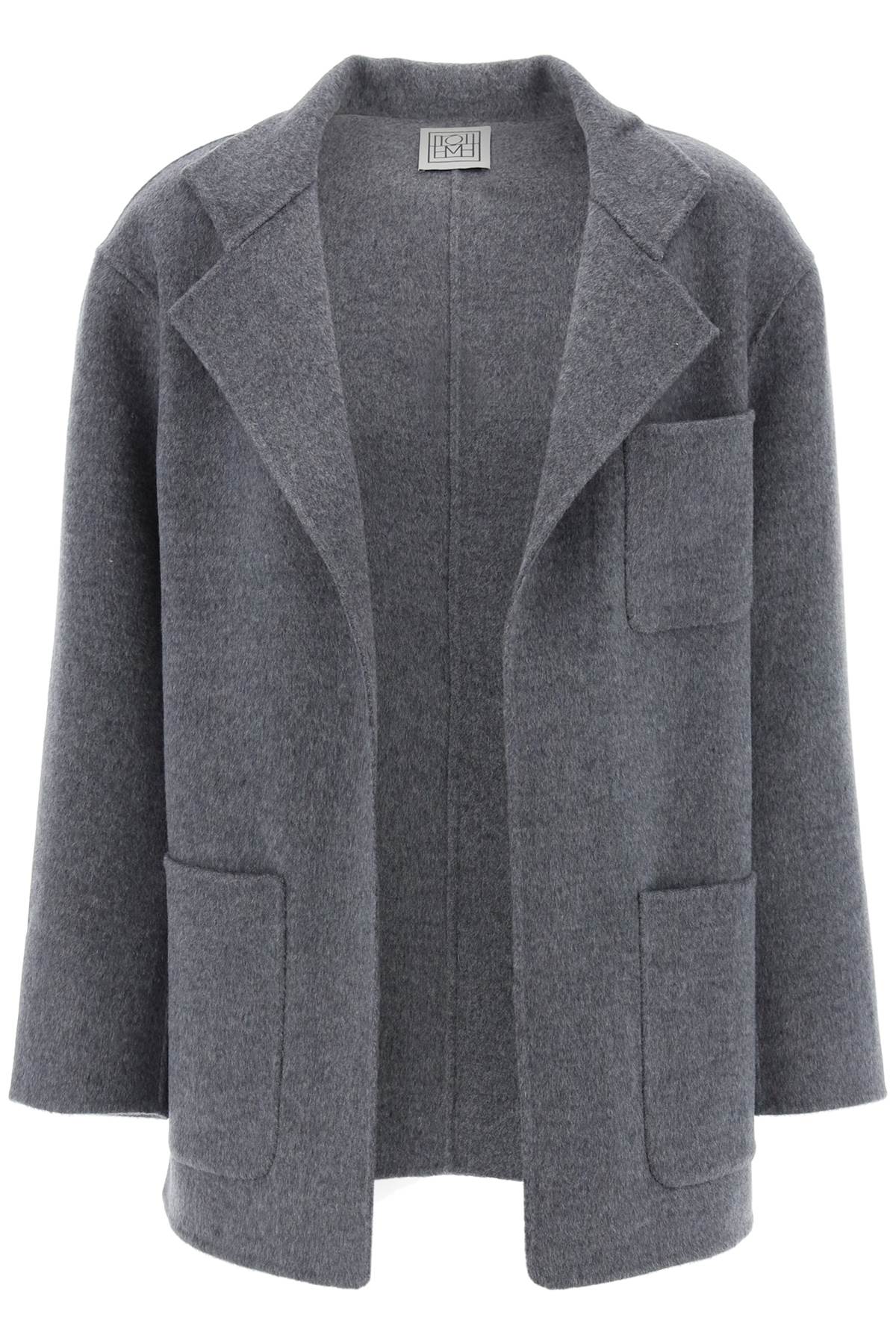 Toteme Double Faced Wool Jacket   Grey