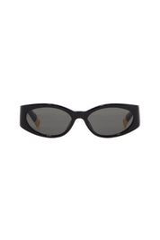 Jacquemus Oval Sunglasses For Stylish Sun   Black