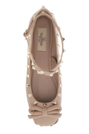 Valentino Garavani Silk Rockstud Ballet Flats   Pink