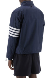 Thom Browne 4 Bar Ripstop Windbreaker Jacket   Blue