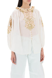 Zimmermann Replace With Double Quoteramie Blouse Made   White