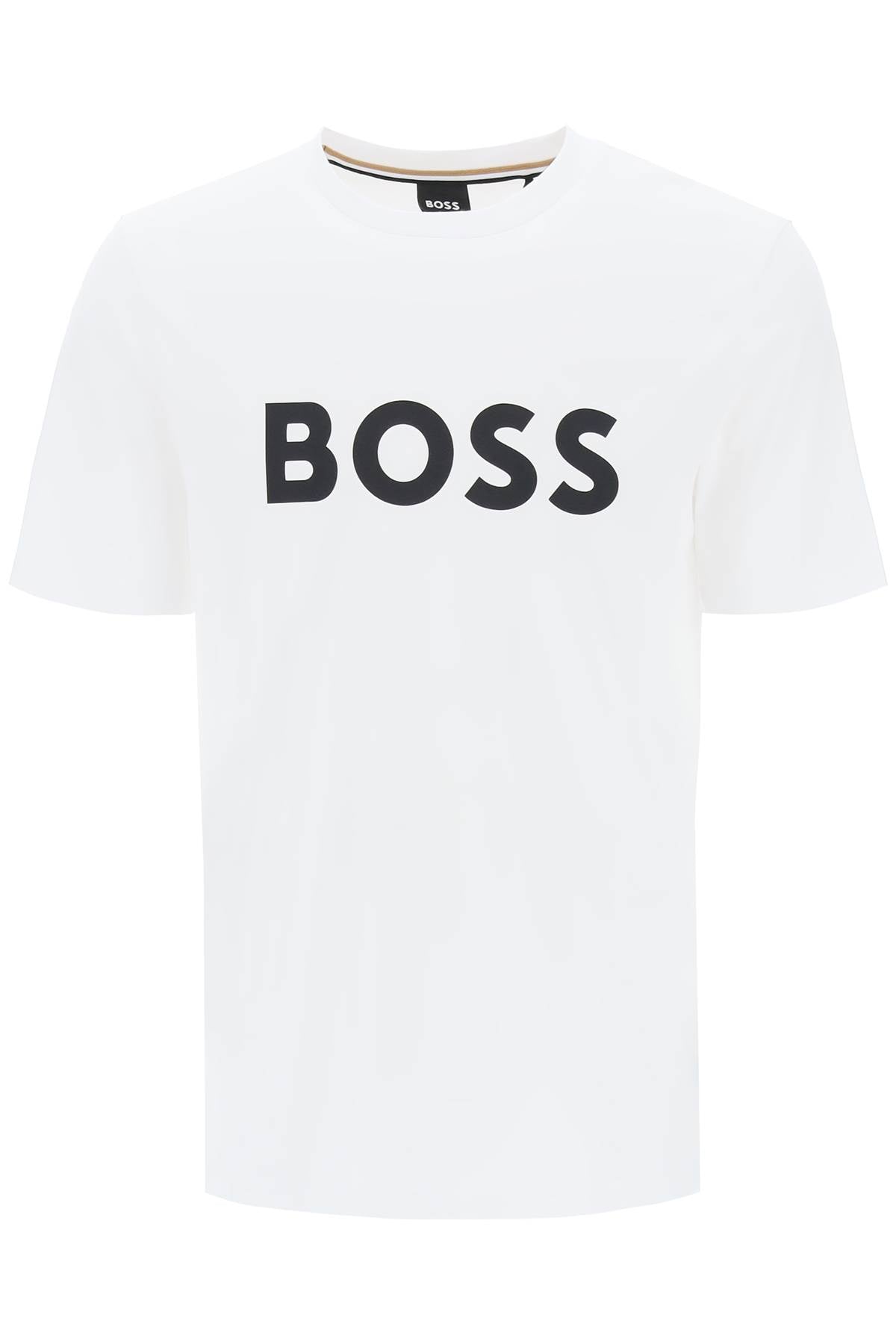 Boss Tiburt 354 Logo Print T Shirt   White