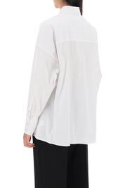 Dolce & Gabbana Maxi Shirt With Satin Buttons   White