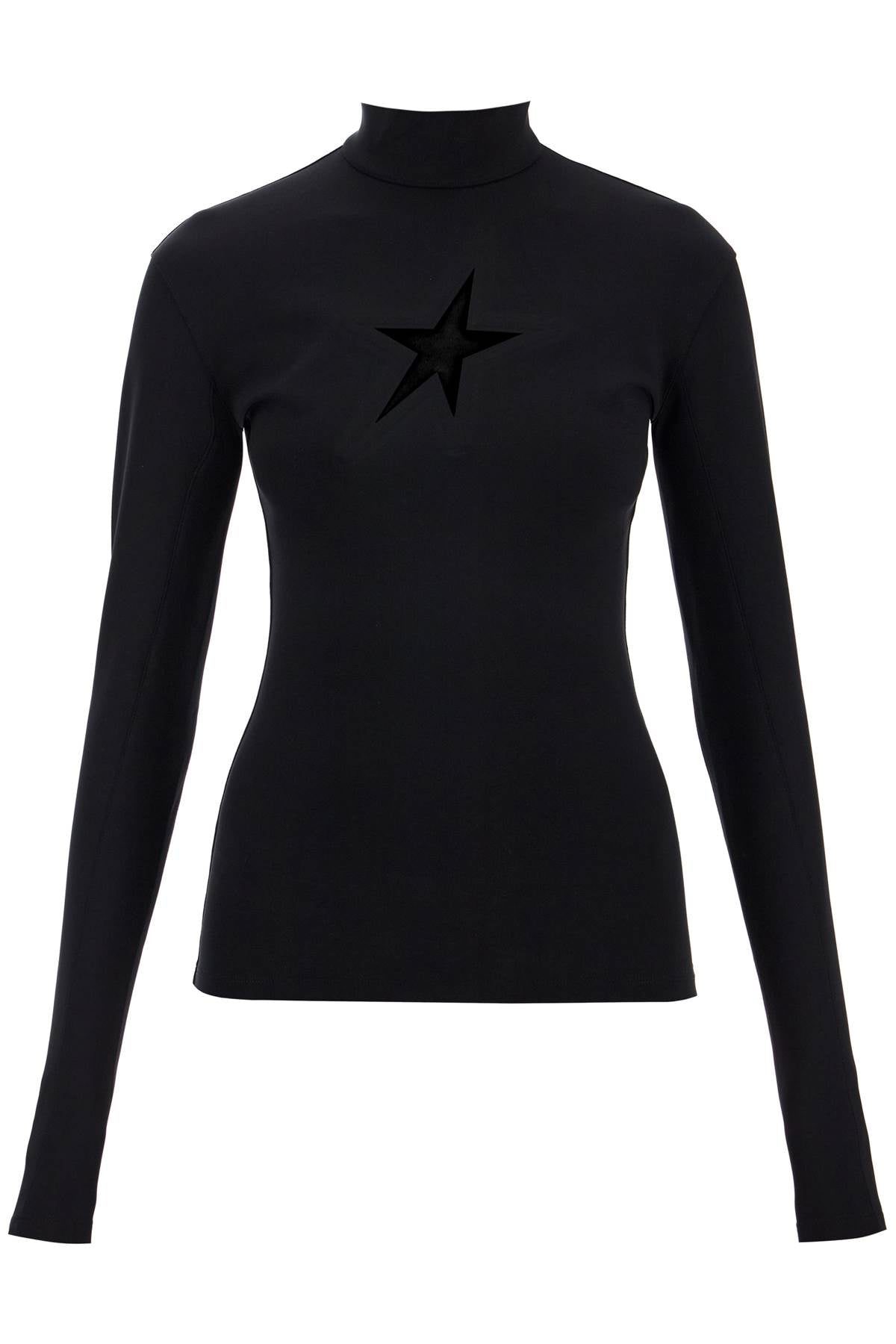 Mugler Long Sleeved Star Top For   Black