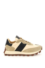 Tod's Suede Leather And Nylon 1t Sneakers   Beige