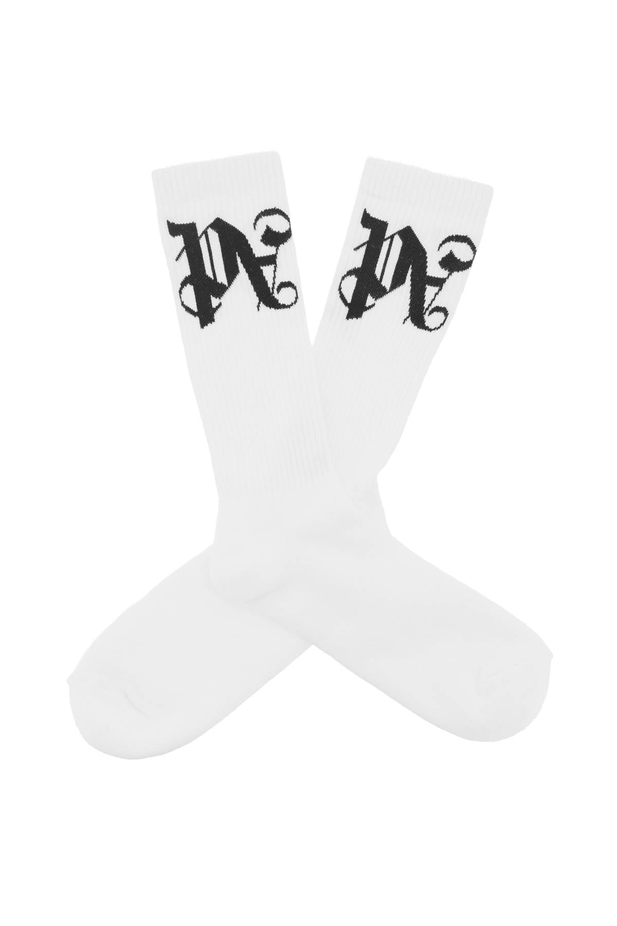 Palm Angels Pa Monogram Socks   White