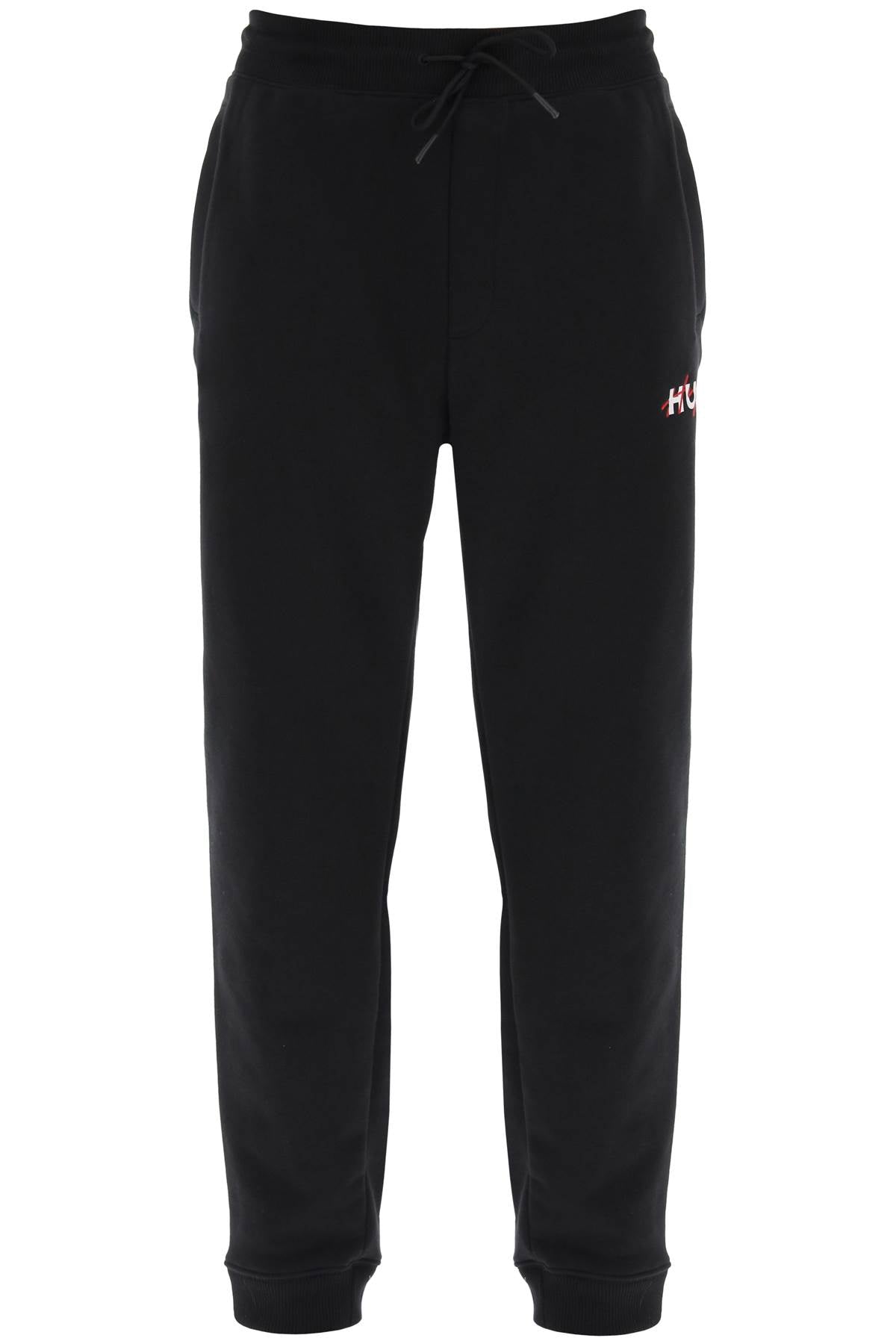 Hugo Drokko Double Logo Sweatpants   Black