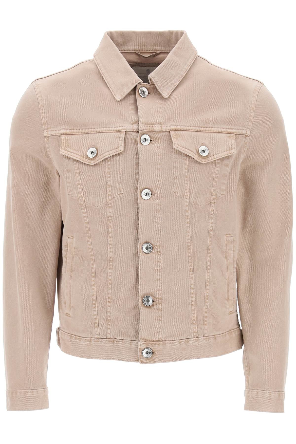 Brunello Cucinelli Lightweight Denim Jacket   Beige