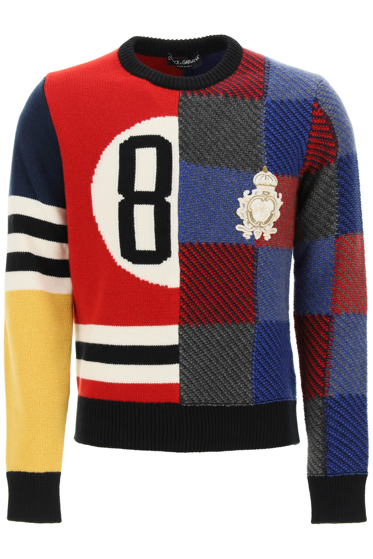 Dolce & Gabbana 84 Sweater In Multicolor Wool   Blue