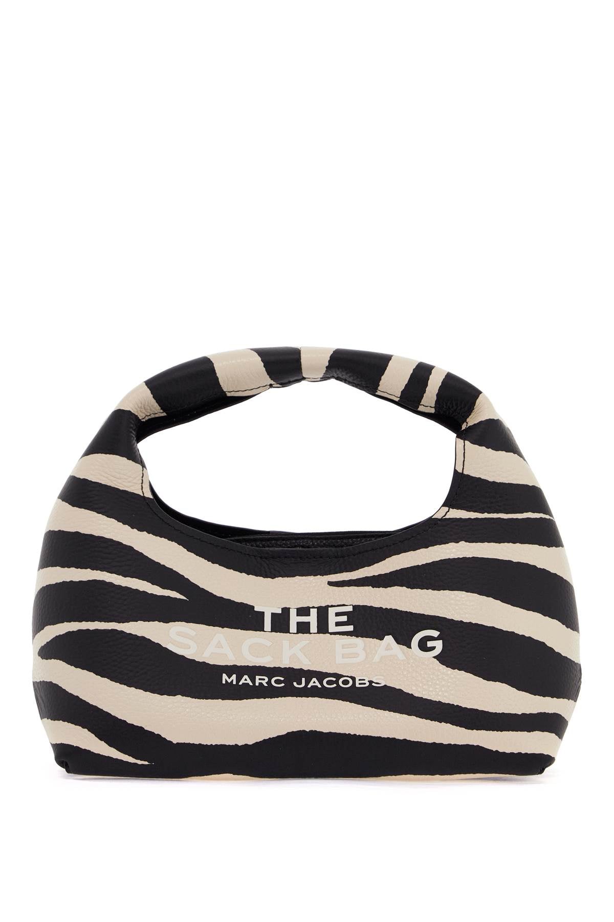 Marc Jacobs The Zebra Leather Mini Sack Bag   Black