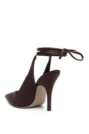 The Attico 'Venus' Slingback Pumps   Brown