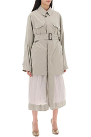 Maison Margiela Reversible Trench Coat With Déco   Neutral