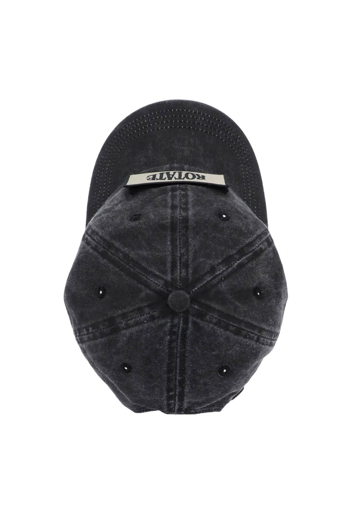 Rotate Baseball Cap With Logo Patch   Black