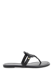 Tory Burch Miller Flip Flop Slides   Black