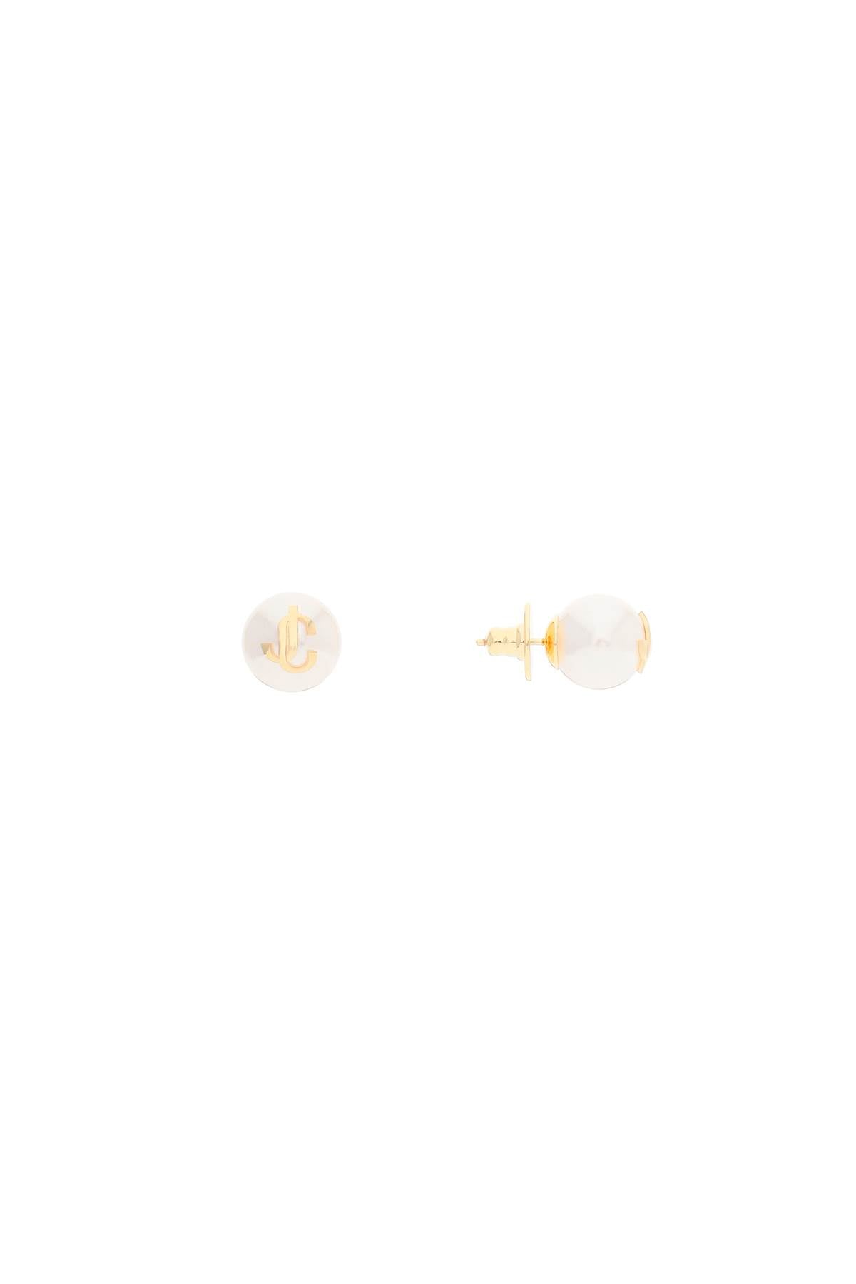 Jimmy Choo Jc Pearl Studs Earrings   White