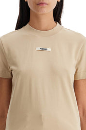 Jacquemus The Gros Grain T Shirt With   Beige