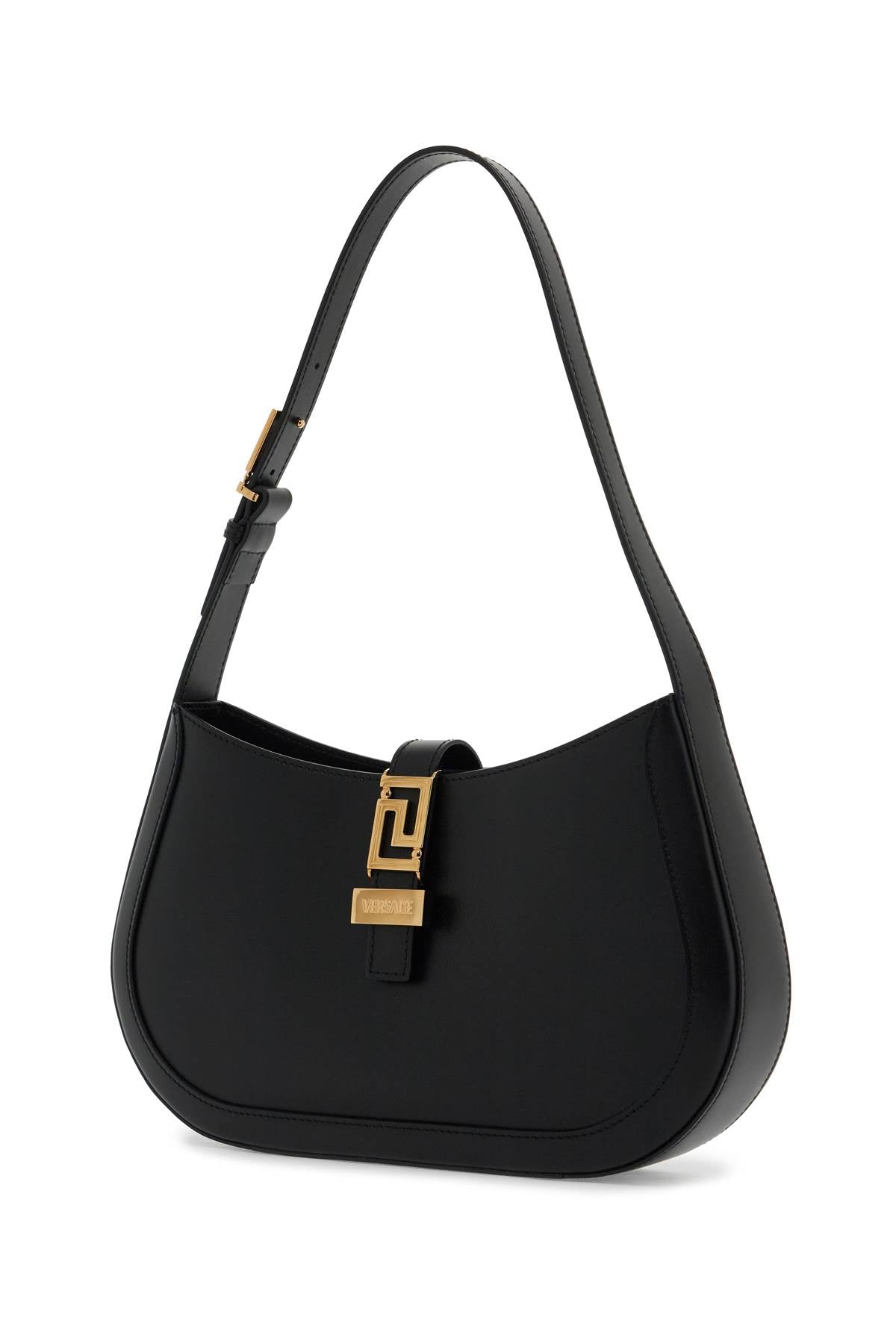 Versace Greek Hobo Bag   Black