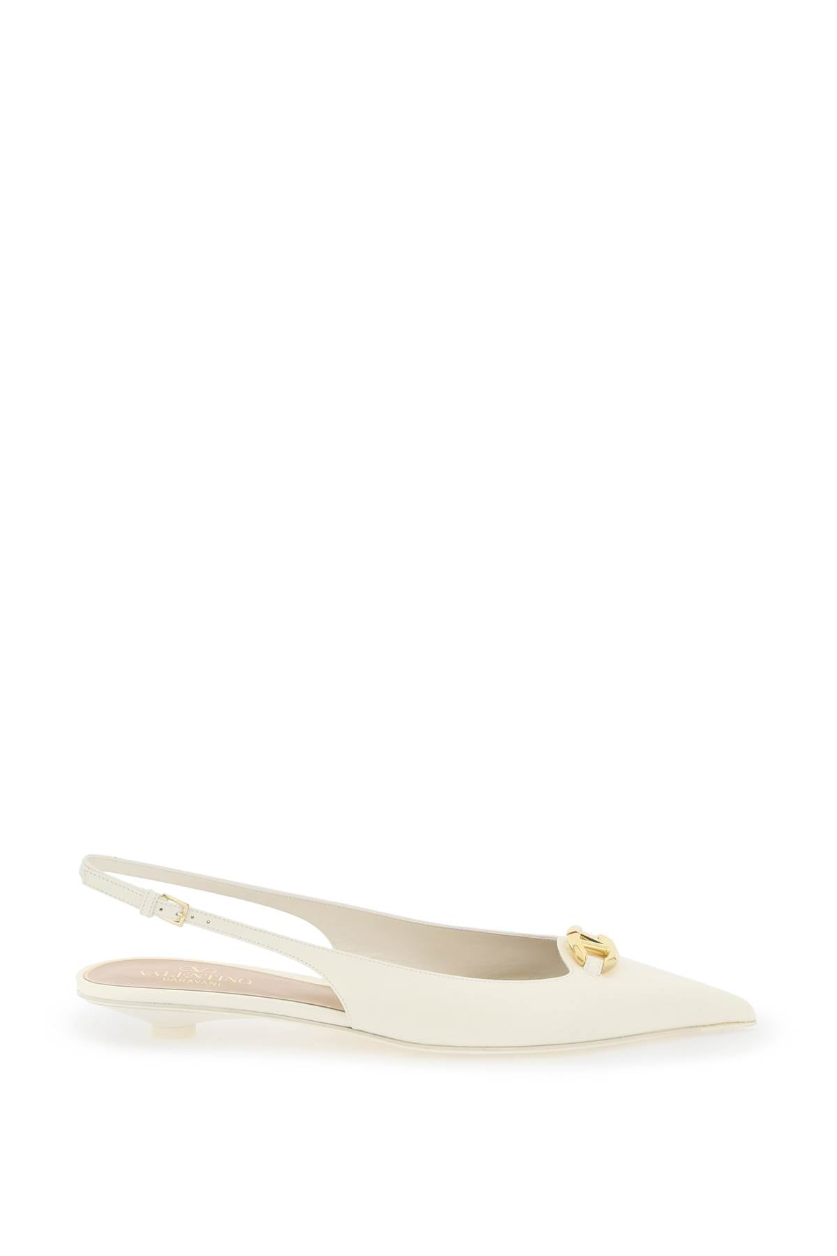 Valentino Garavani Slingback Vlogo Ballerina   White