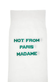 Drole De Monsieur 'La Chaussette Slogan' Socks   White