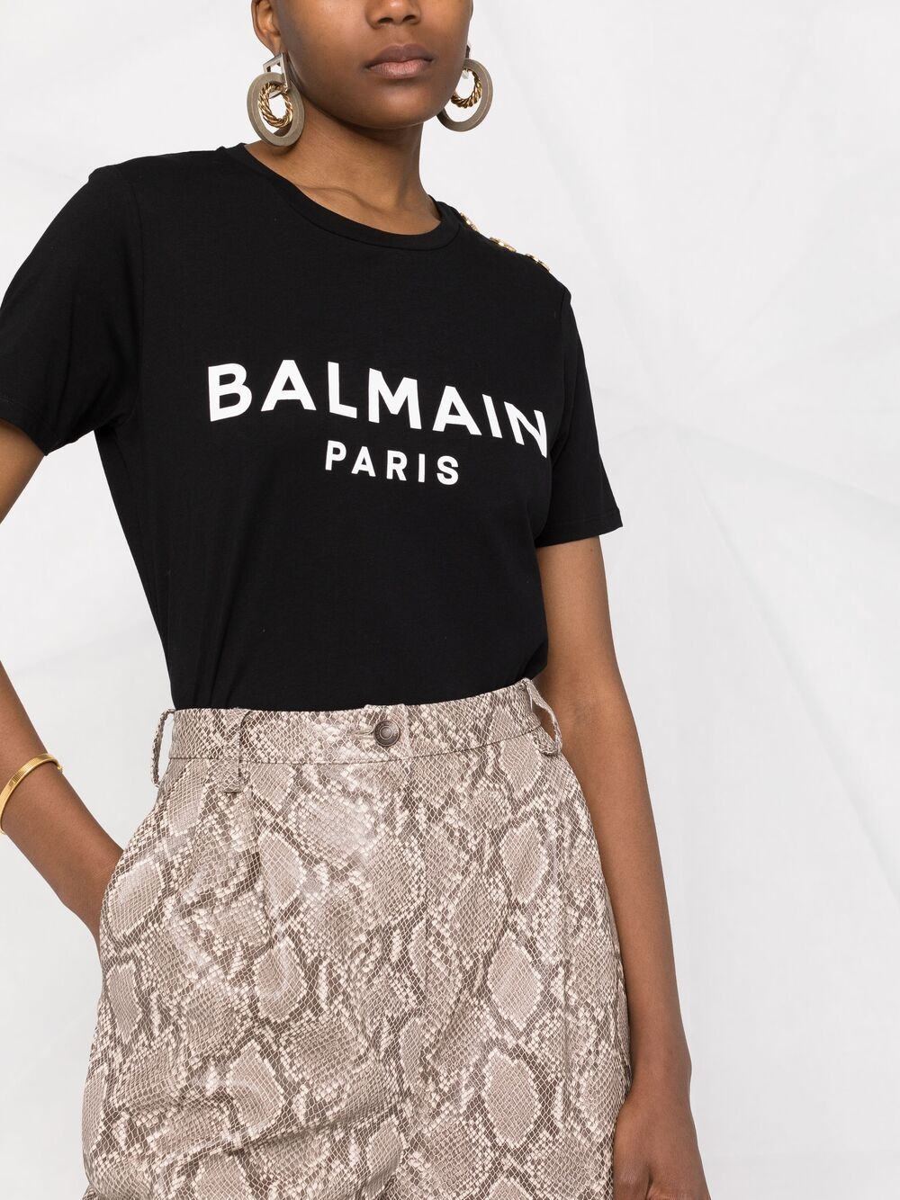 Balmain T Shirts And Polos Black