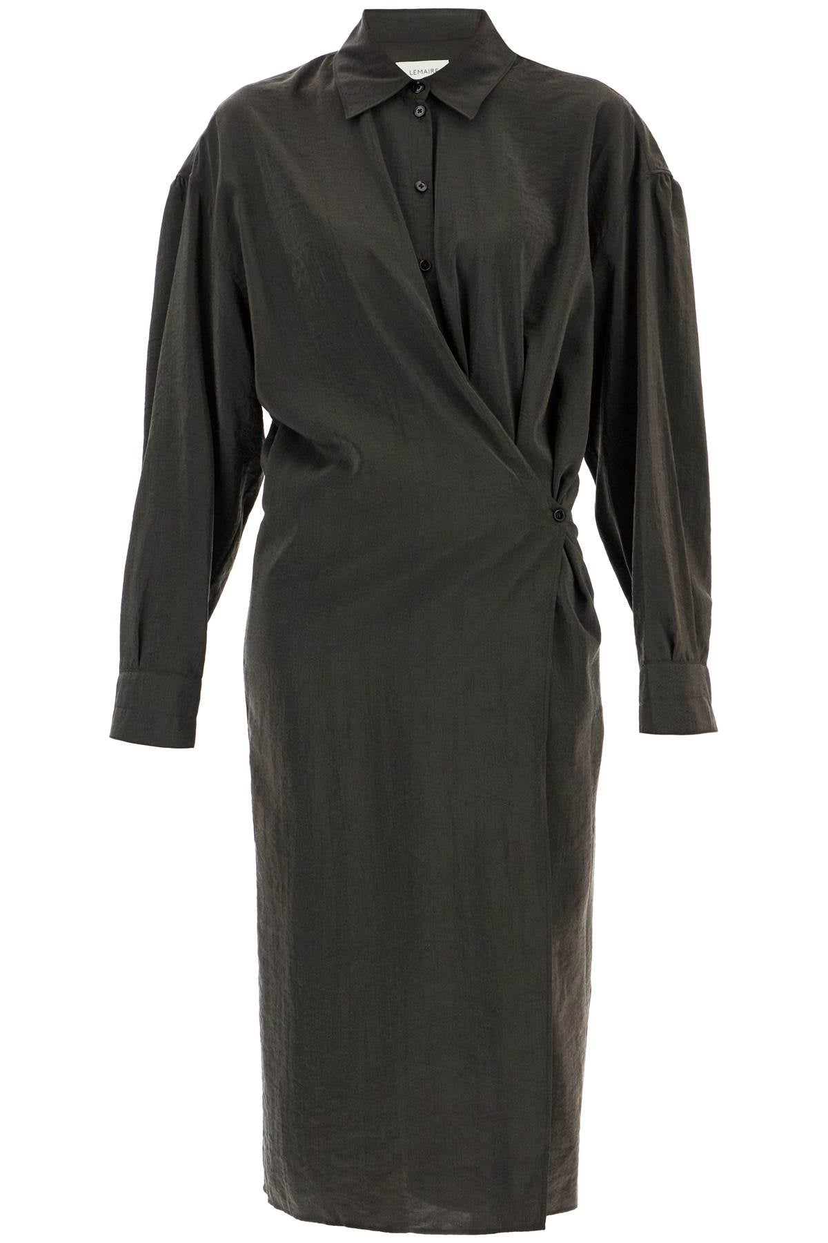 Lemaire Asymmetric Shirt Dress   Brown