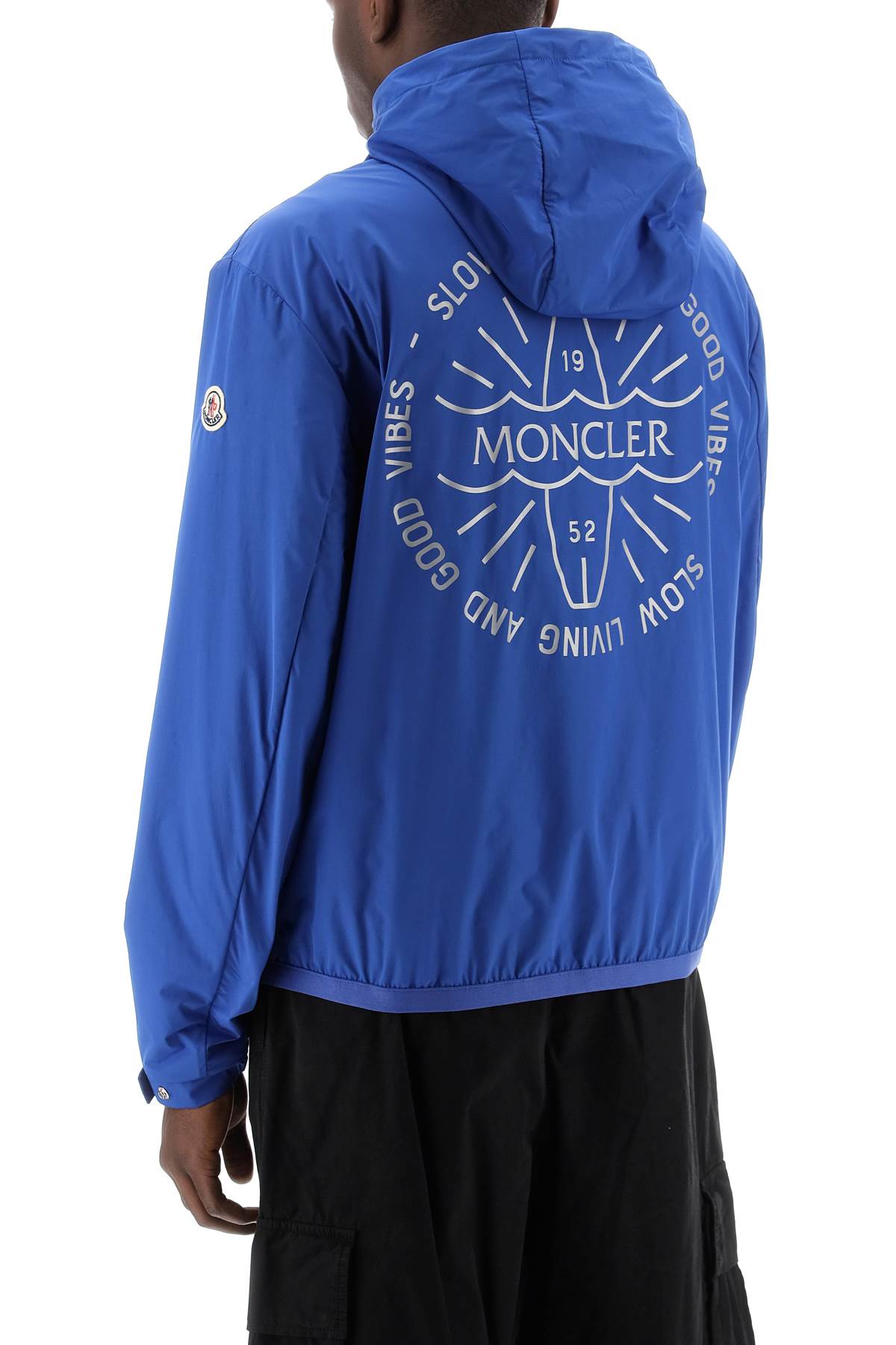 Moncler Replace With Double Quoteclapier Jacket With Reflect   Blue