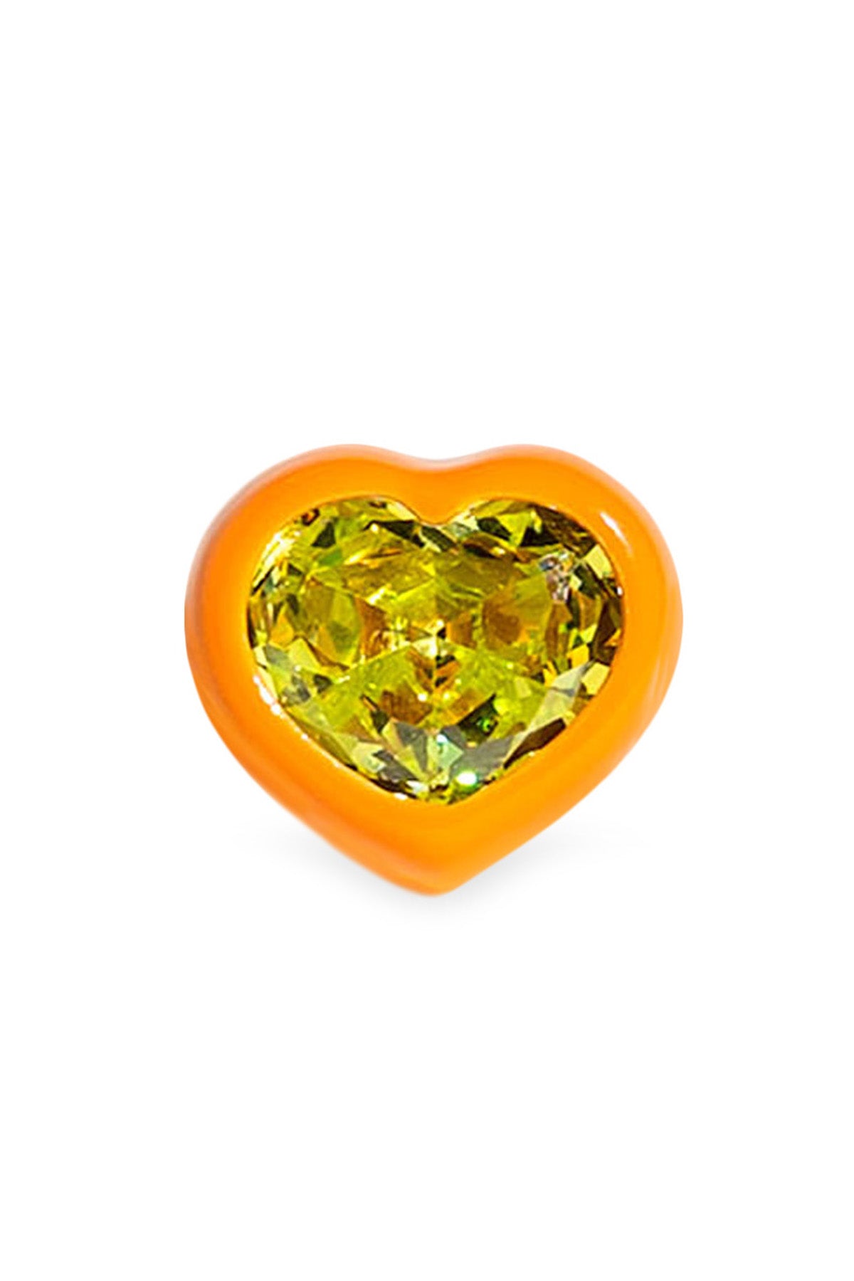 Dans Les Rues Lux Heart Ring   Orange