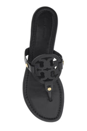 Tory Burch Miller Flip Flop Slides   Black