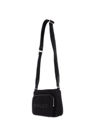 Bally Nylon Shoulder Bag With Adjustable Strap   Black