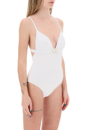 Max Mara Beachwear One Piece Swimsuit With Cup   White