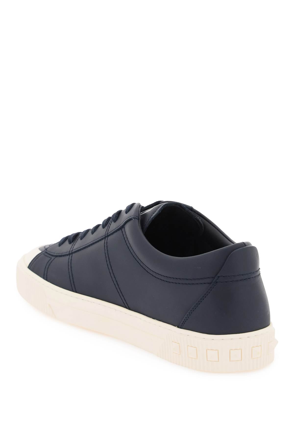 Valentino Garavani Leather Cityplanet Sneakers   Black