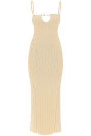 Jacquemus Midi Dress 'The Sierra Bretelles   Neutral