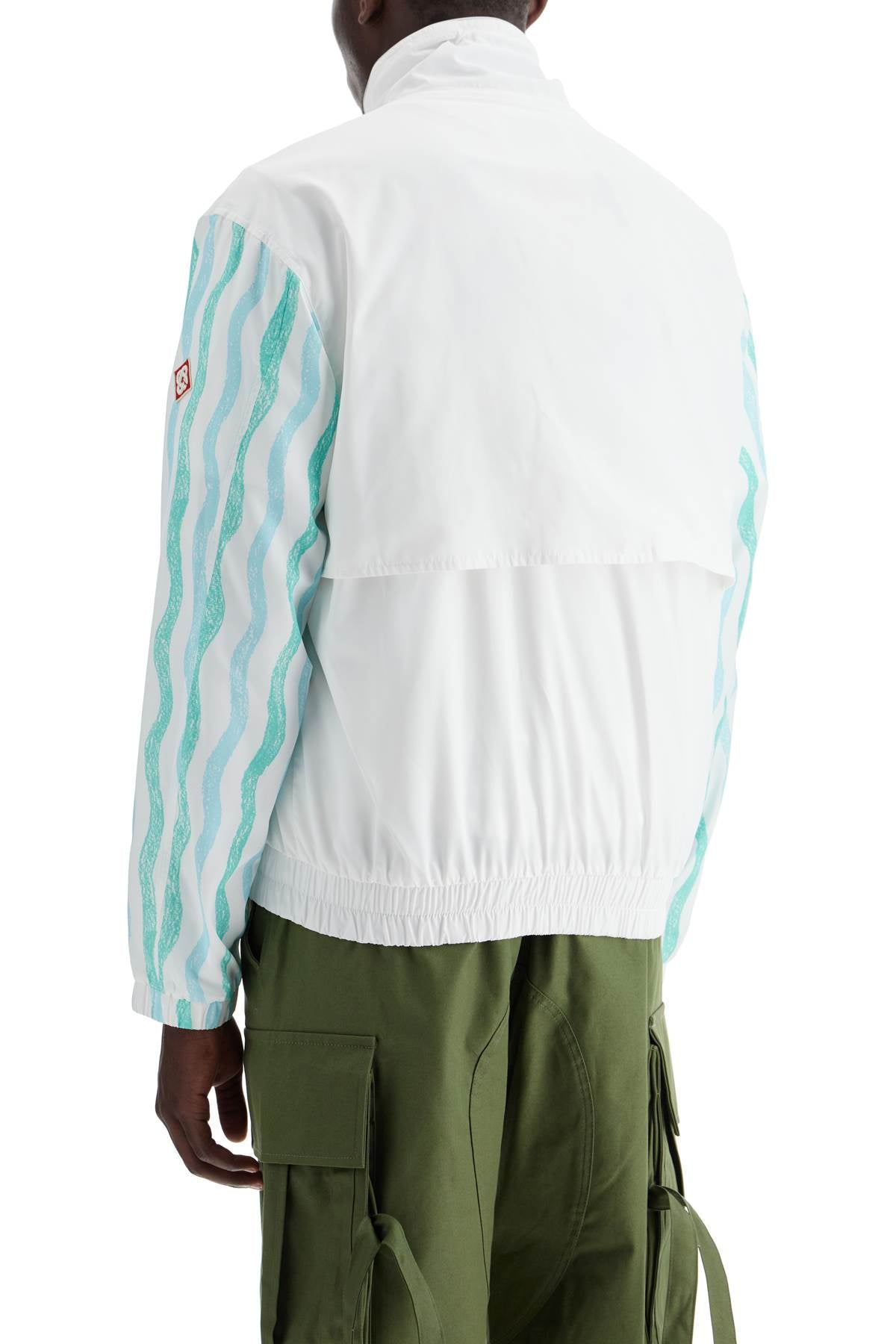 Casablanca "windbreaker Jacket With Maison Memphis Printreplace With Double Quote   White