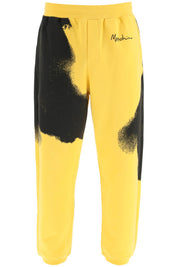 Moschino Graphic Print Jogger Pants With Logo   Yellow