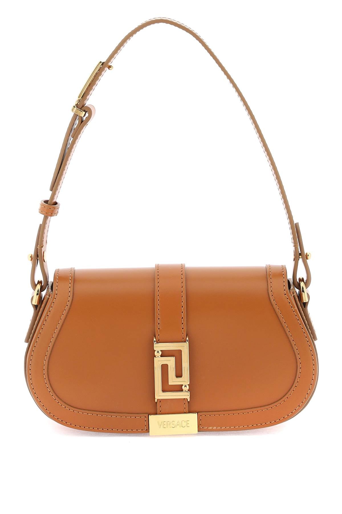 Versace 'Greca Goddess' Mini Shoulder Bag   Brown