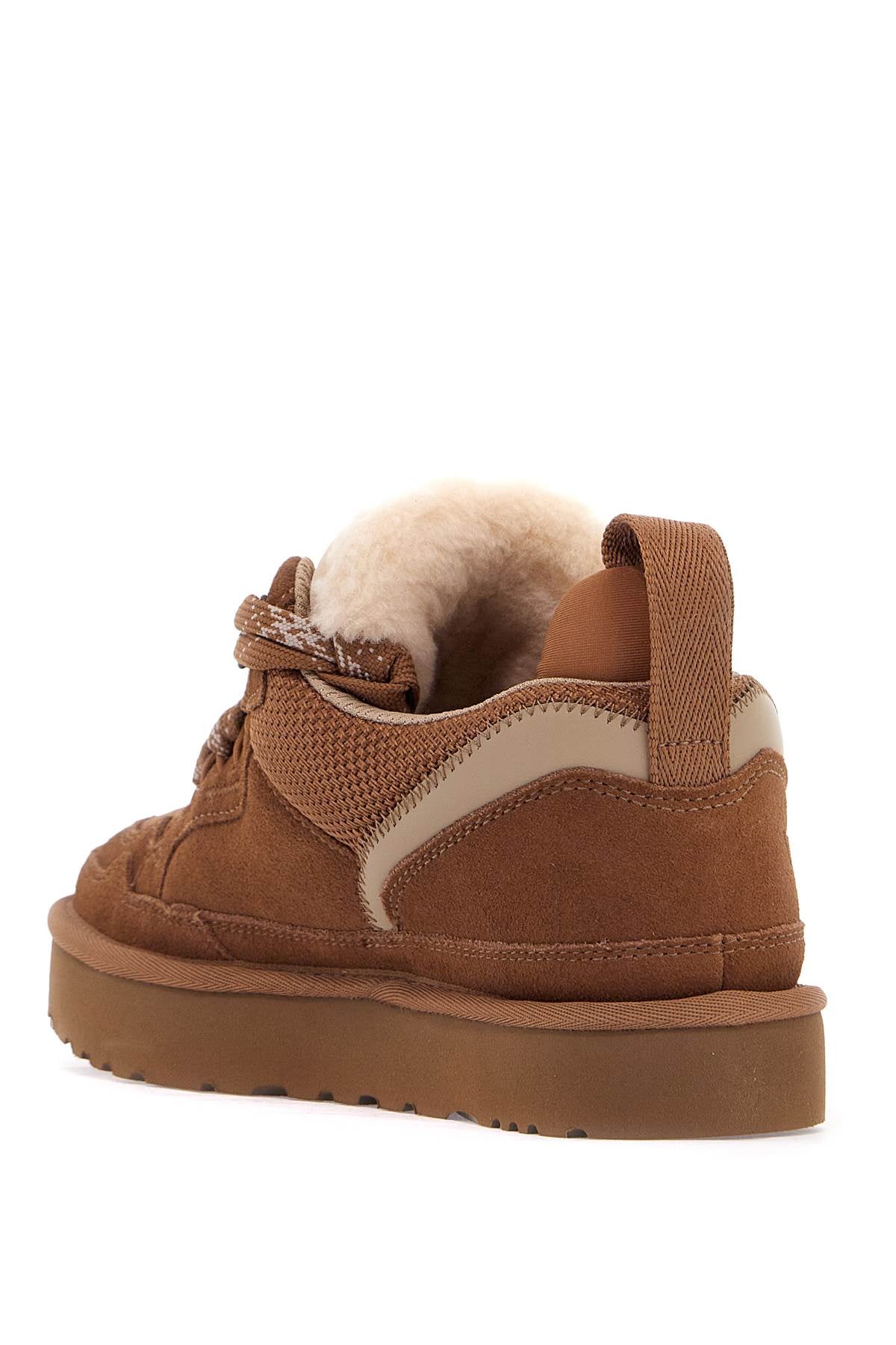 Ugg Lowmel Suede And Mesh Sneakers In Italian Leather   Brown