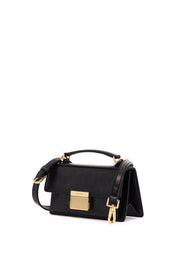 Golden Goose Mini Distressed Leather Venice Bag   Black